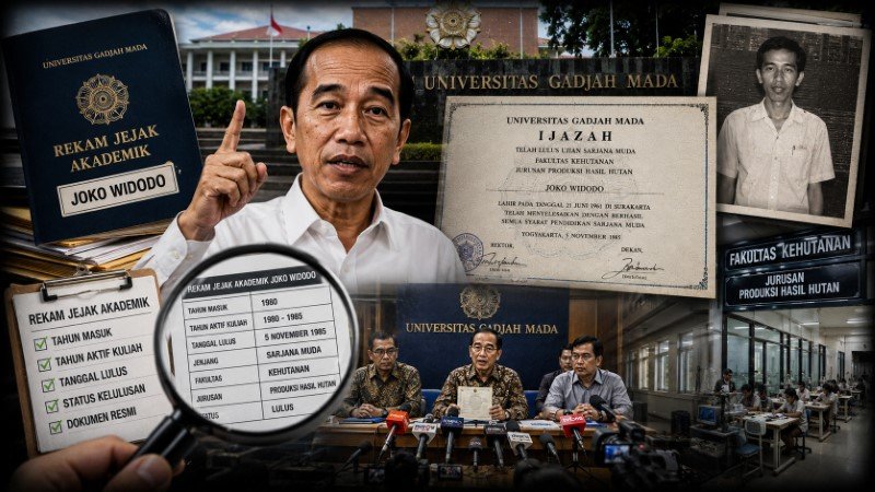 UGM Pasang Badan Beberkan Rekam Jejak Akademik Jokowi Tahun Masuk hingga Tanggal Lulus Terungkap!