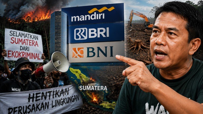 WALHI Bongkar Peran Fatal Bank Mandiri, BRI, dan BNI dalam Kerusakan Lingkungan Brutal di Sumatera!