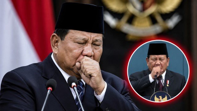 Ya Ampun! Prabowo Diam-Diam Sakit Setahun Batuk-Batuk Terus Saat Pidato