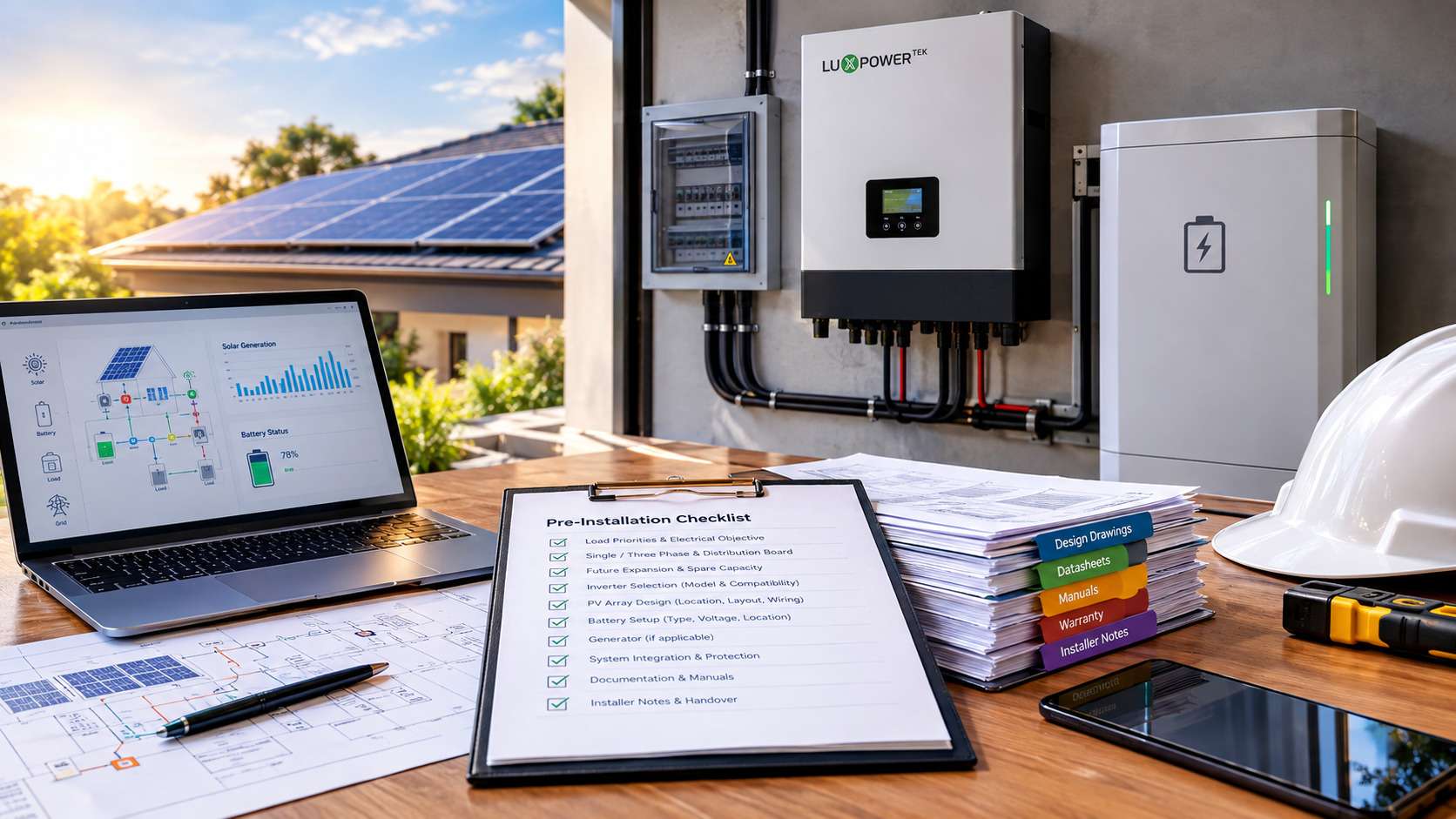 A Pre Installation Checklist for a Hybrid Inverter and Battery System