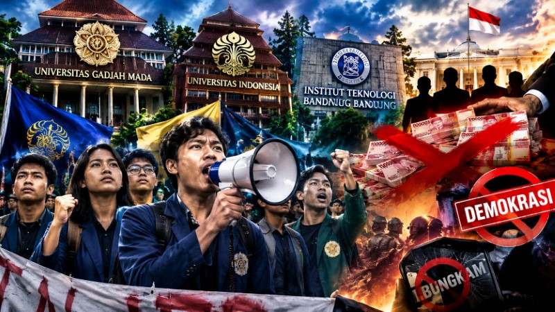 Aliansi Mahasiswa UGM, UI, dan ITB Layangkan Ultimatum Keras ke Rezim Hentikan Hamburkan Uang Rakyat dan Jangan Bungkam Demokrasi!