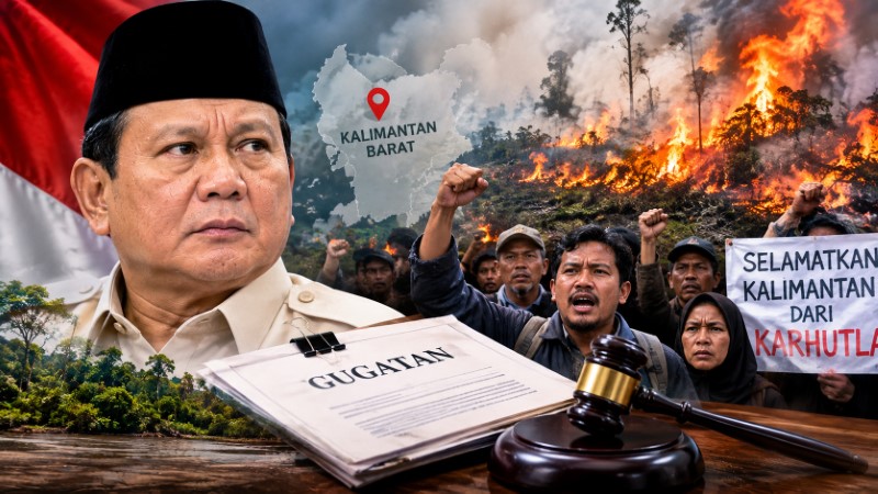 Ambil Langkah Hukum Tegas! Prabowo Resmi Digugat Warga Kalimantan Barat Terkait Karhutla