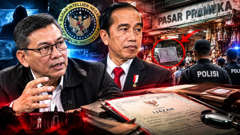 Bongkar Dokumen Rahasia! Eks Anggota BIN Kuliti Jejak Informasi Pasar Pramuka Terkait Ijazah Jokowi, Polisi Diminta Bergerak Cepat