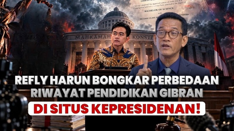 Borok Dikuliti! Refly Harun Bongkar ‘3 Keanehan Fatal’ Surat Keterangan Pendidikan Gibran