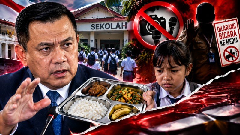 Bungkam Kritik Lewat Ancaman! Pihak Sekolah Dilarang Bicara ke Media Usai Porsi MBG Dinilai Tidak Layak