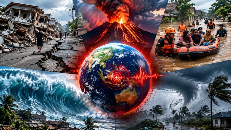 Darurat Bencana Global! 7 Petaka Hantam Bumi 1 Bulan Ini, Gempa Hebat-Banjir Bandang-Krakatau