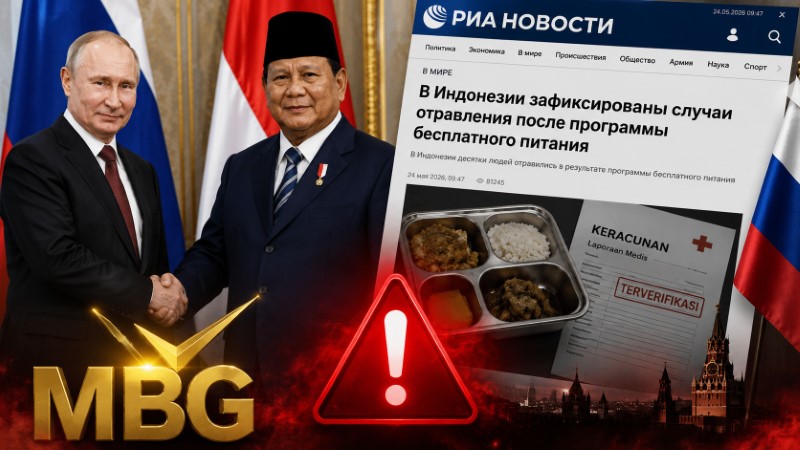 Duh Memalukan! Sehari Usai Prabowo Pamer Program MBG ke Putin, Media Rusia Malah Berita ‘Keracunan Massal’ di Indonesia