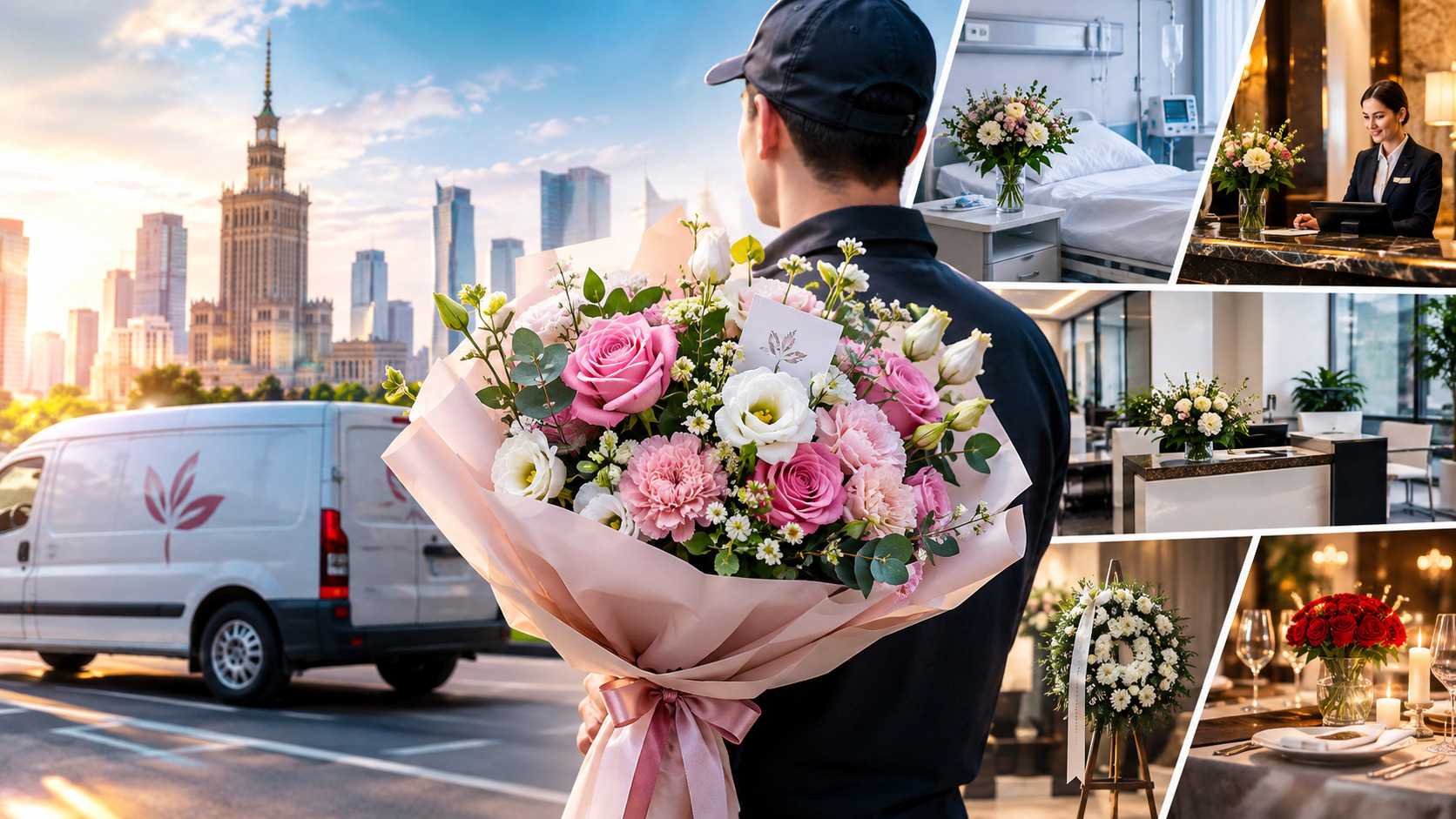 Flower Delivery Warsaw to Hospitals, Hotels, Offices, Funerals and Venues: Address Guide