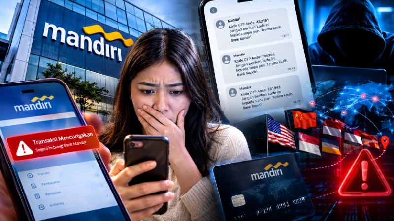 GEMPAR Kebocoran Data! Nasabah Bank Mandiri Berulang Kali Terima OTP Transaksi Misterius dari Luar Negeri