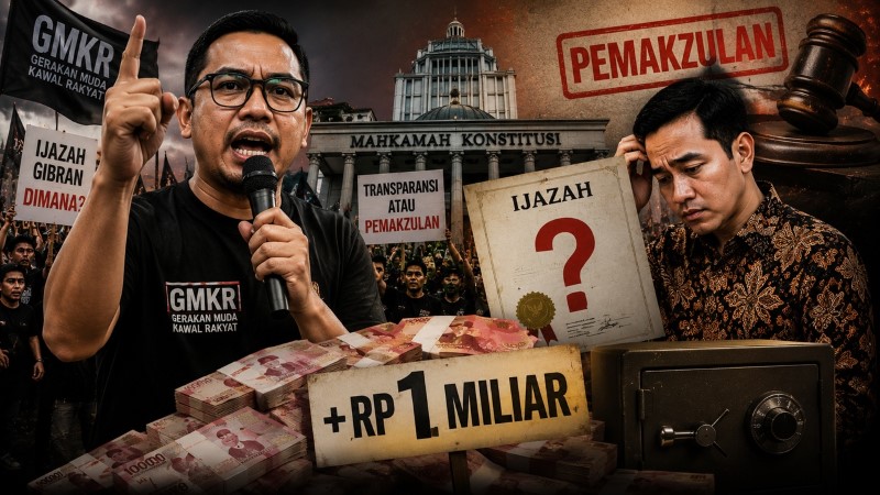 GMKR Kucurkan Tambahan Rp1 Miliar Untuk Sayembara Ijazah Wapres: Target Kami ‘Memakzulkan’ Gibran!