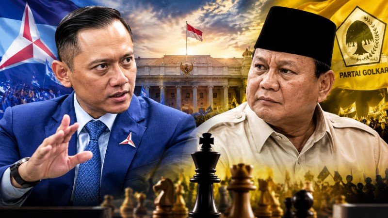 Golkar Sebut AHY Bakal Lawan Prabowo di Pilpres 2029, Gesturnya Nggak Bisa Bohong, Dia Sudah Pasang Kuda-Kuda!