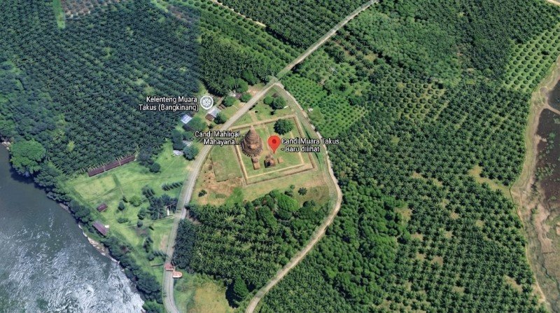 HEBOH Penampakan Terbaru Candi Muara Takus Situs Sejarah Peninggalan Sriwijaya Kini Terkurung Kebun Sawit!