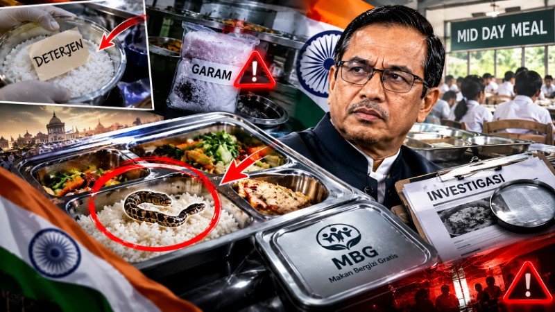 Intip Bobroknya MBG di India: Temuan Anak Ular, Detergen Jadi Garam hingga Satu Siswa Meninggal