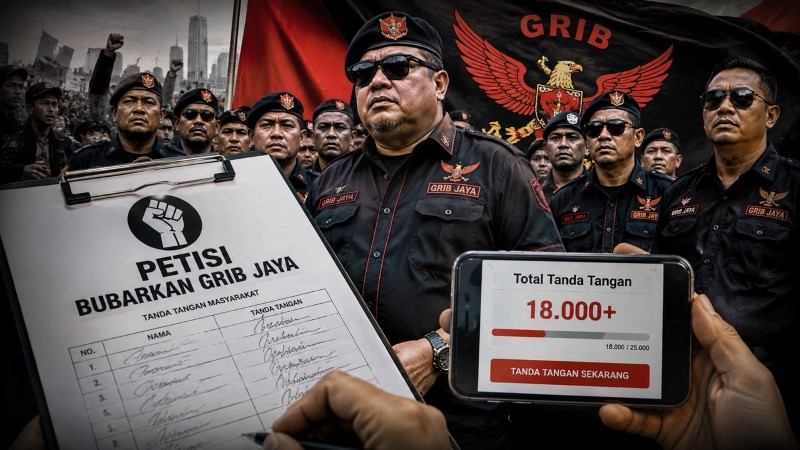 Kemarahan Publik Tak Terbendung! Petisi Desak ‘Bubarkan’ GRIB Jaya Tembus 18 Ribu Tanda Tangan