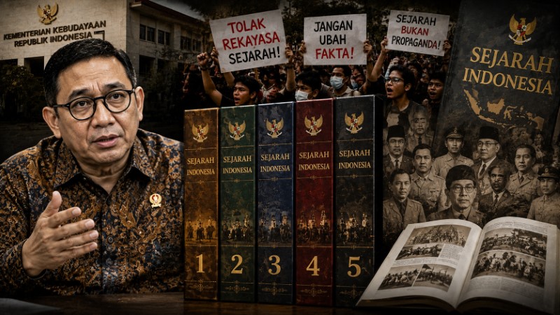Kontroversial! Sempat Diprotes karena Dinilai Bisa Rekayasa Sejarah, 5 Jilid Buku Sejarah Indonesia Kini Dirilis