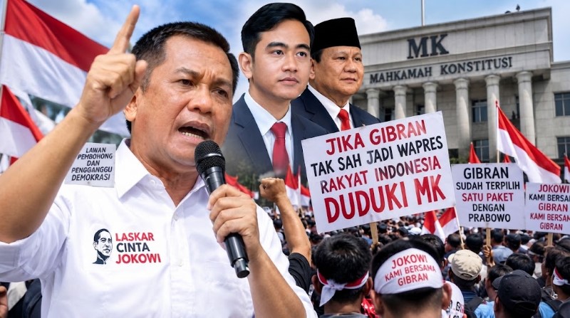Laskar Cinta Jokowi Lontarkan Ancaman Mengerikan Jika Gibran Diputuskan Tak Sah Jadi Wapres, Rakyat Bakal Duduki MK!