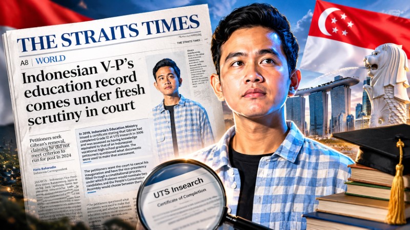 Malu Sampai Luar Negeri! Skandal Pendidikan Gibran Jadi ‘Sorotan Utama’ Koran Singapura