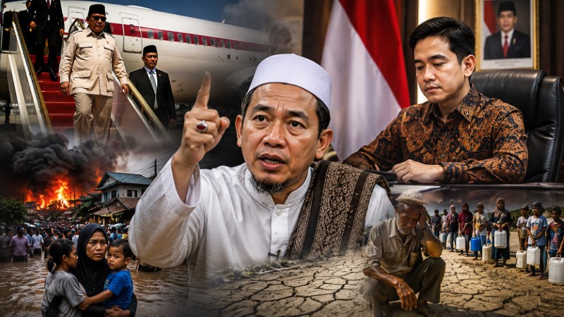 Masalah Bertubi-Tubi Hantam Negeri, Ustadz Kondang Sentil Keras Pemerintah: Presiden Asyik Jalan-Jalan, Wapresnya Sedang Apa?