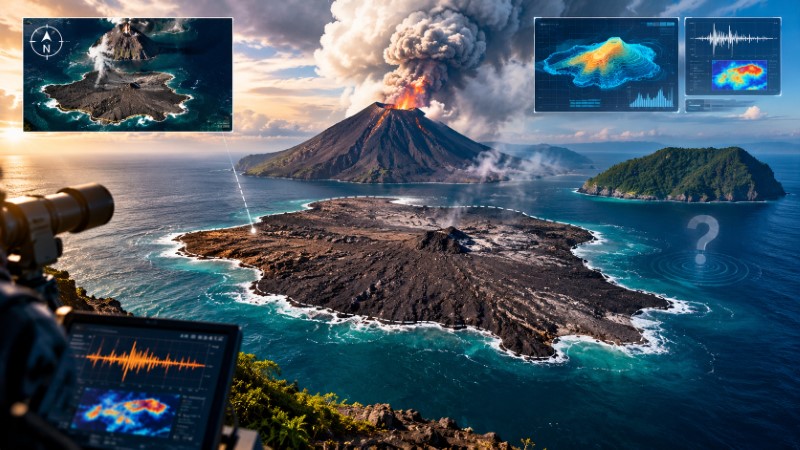 Media Asing Bikin Heboh! Ungkap Kemunculan Cucu Krakatau Seluas 30,3 Hektare Gunung Api Baru