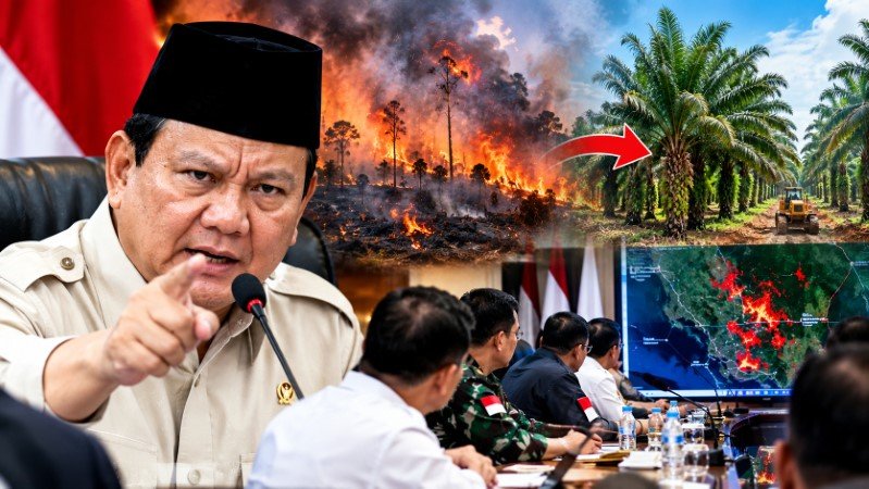 Ngamuk di Rapat Kabinet! Prabowo Beri Warning Keras Soal Karhutla Habis Terbakar, Kok Jadi Perkebunan Sawit