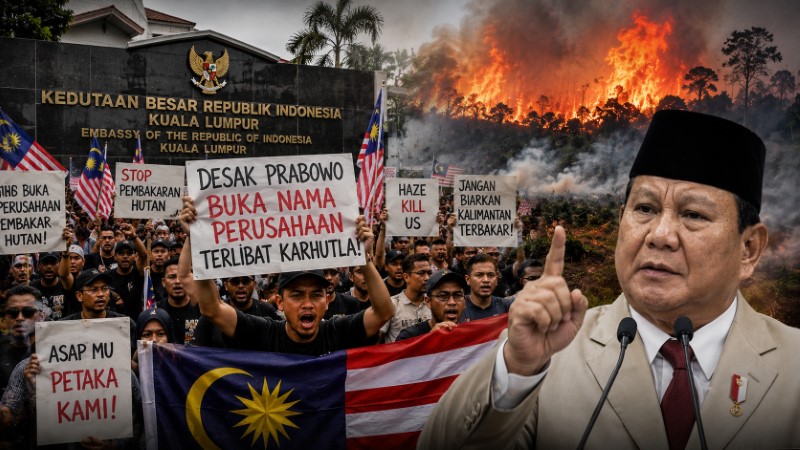 Panas Membara! KBRI Kuala Lumpur Digeruduk Warga Malaysia, Desak Prabowo Buka-Bukaan Nama Perusahaan Pelaku Karhutla