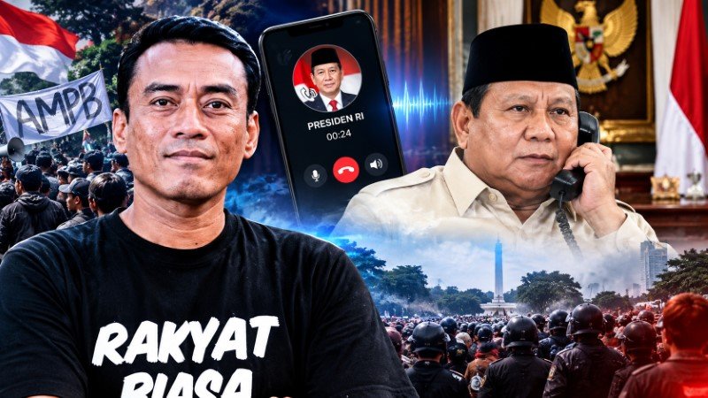 Pengakuan Mengejutkan Mas Botok AMPB: Ngaku Sempat Teleponan Langsung dengan Presiden Prabowo Jelang Aksi 27 Agustus