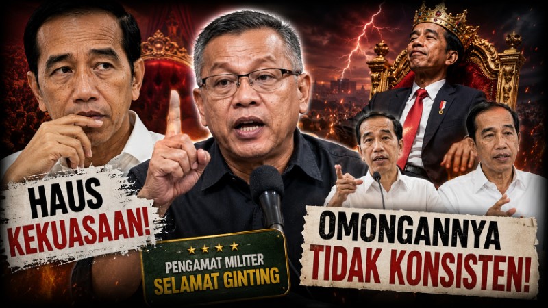 Pengamat Militer Selamat Ginting Jokowi Haus Kekuasaan, Omongannya Sampah Politik!