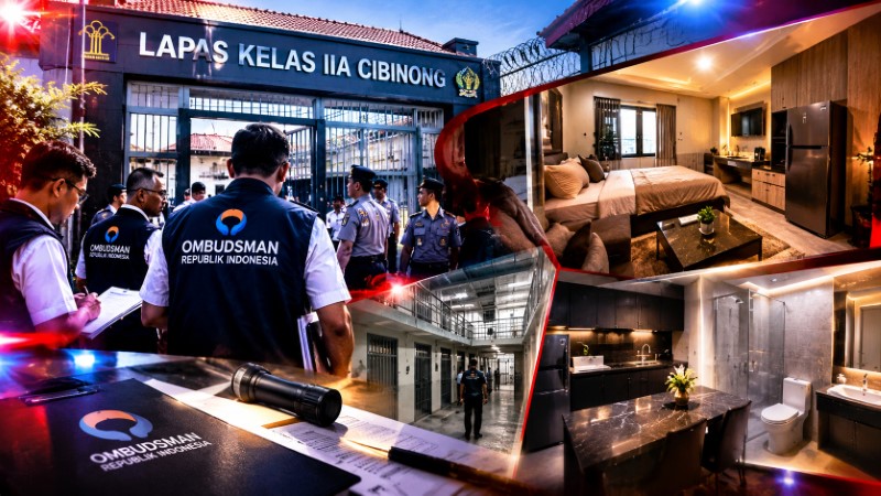 VIRAL! Dua Kali Dihalangi Masuk, Ombudsman Temukan 'Kamar Mewah' Berfasilitas Bak Apartemen Mewah Di Dalam Lapas Cibinong