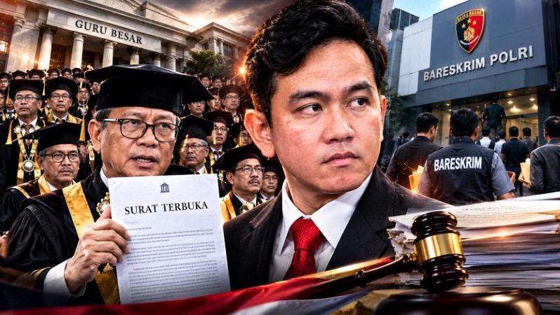 150 Guru Besar Kirim 'Surat Terbuka' Desak Gibran Mundur, Bareskrim Langsung Periksa Maraton Para Pelapor Suket