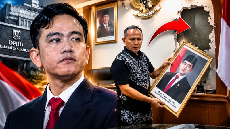 Aksi Berani Wakil Ketua DPRD Sukabumi Turunkan Foto Wapres Gibran Usai Putusan MK Soal Ijazah SMA