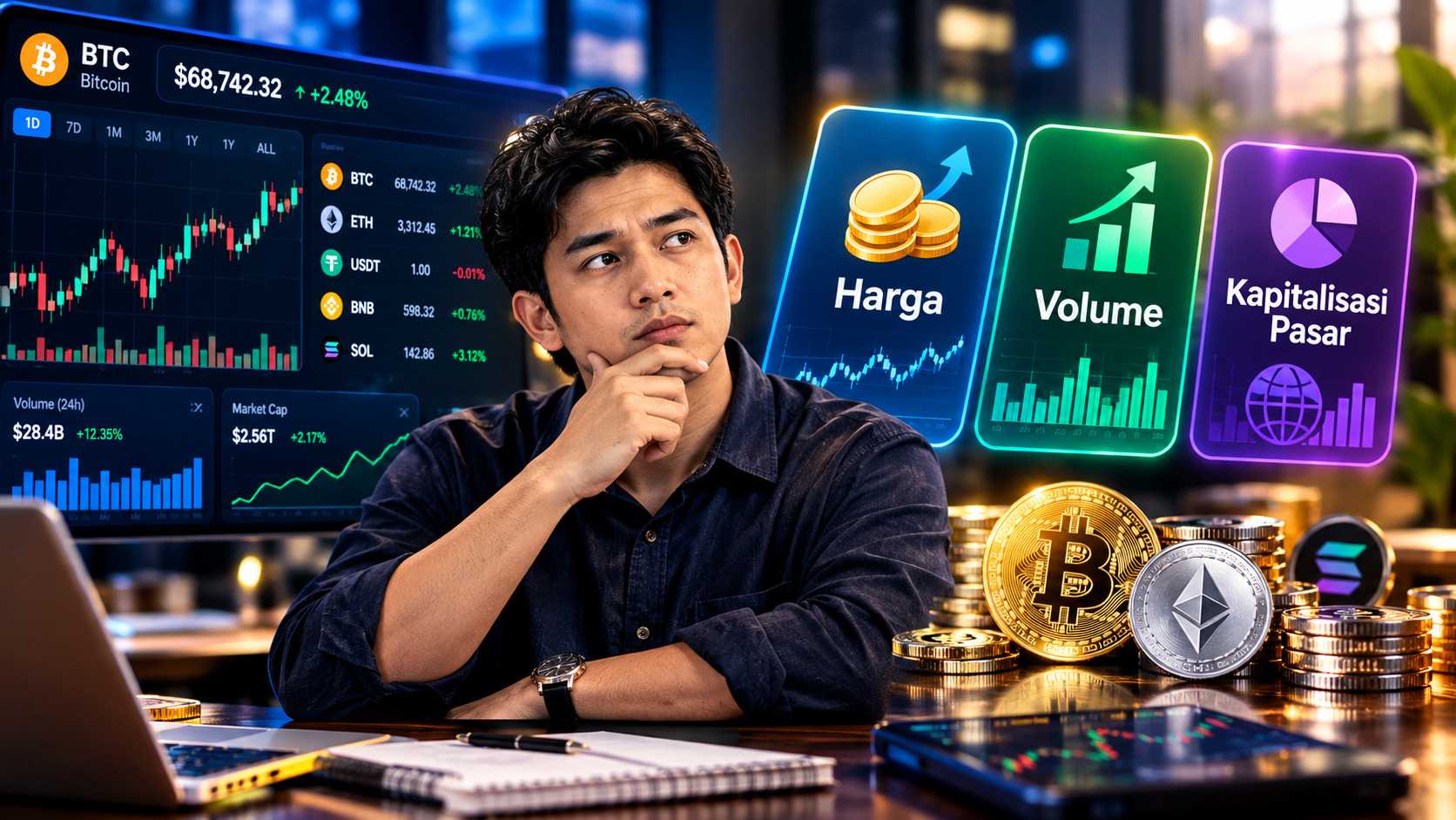 Cara Membaca Harga, Volume, dan Kapitalisasi Pasar Kripto agar Tidak Salah Menafsirkan Angka