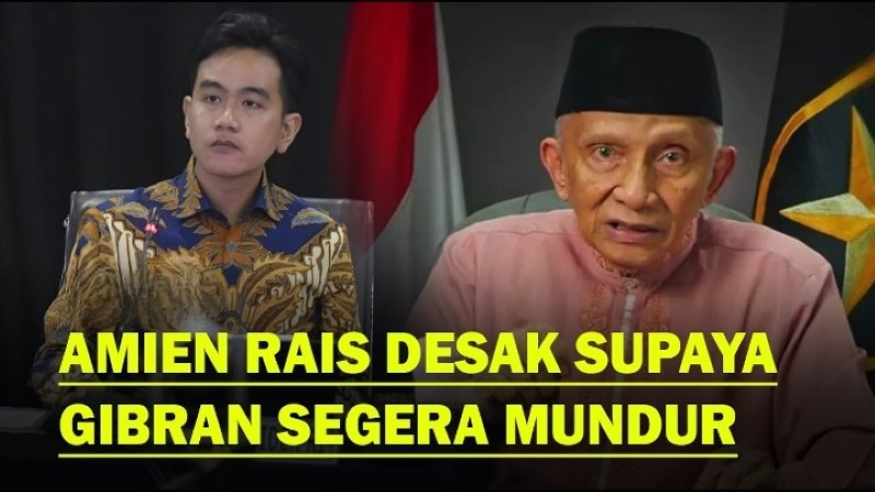 Desakan Amien Rais ke Parlemen Minta DPR Langsung Eksekusi Pemakzulan Gibran Usai Reses!