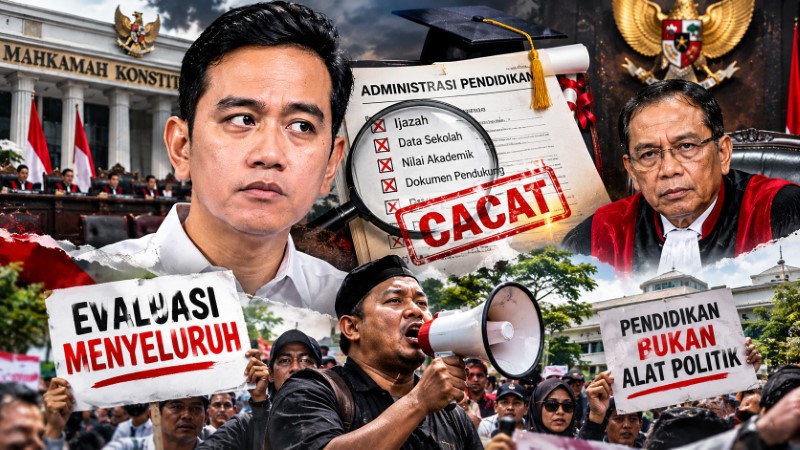 Desakan Rakyat Tak Terbendung Kelompok Masyarakat Sipil Tuntut Sikap Tegas MK Soal Cacat Administrasi Pendidikan Wapres Gibran!
