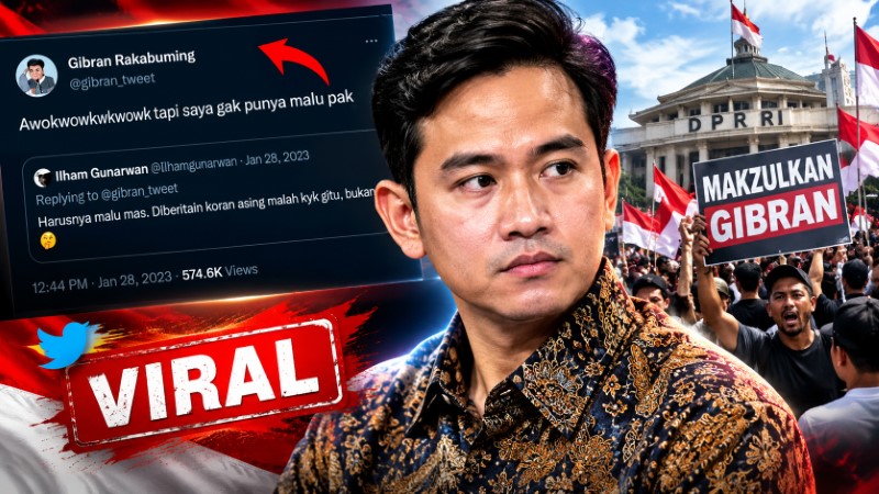 Di Tengah Tuntutan Pemakzulan, Jejak Unggahan Saya Gak Punya Malu Milik Gibran Jadi Sorotan Publik!