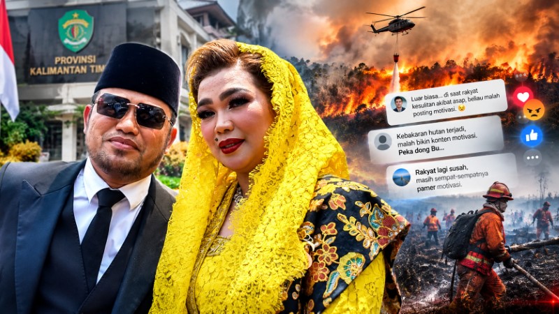 Ditengah Derita Asap Karhutla Kaltim Unggahan 'Tak Peka' Istri Gubernur Soal Motivasi Justru Panen Hujatan Warganet!