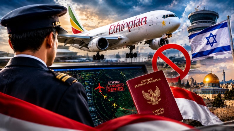 GEMPAR! Pesawat Ethiopian Airlines 'Ditolak' Mendarat di Israel Gegara Pilotnya Berpaspor WNI