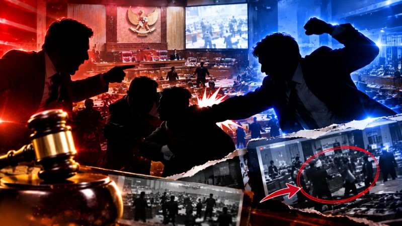 Gempar di Ruang Sidang! Viral Video Kelakuan Anggota Dewan, Berawal Saling Hina Lalu Baku Pukul Saat Sidang