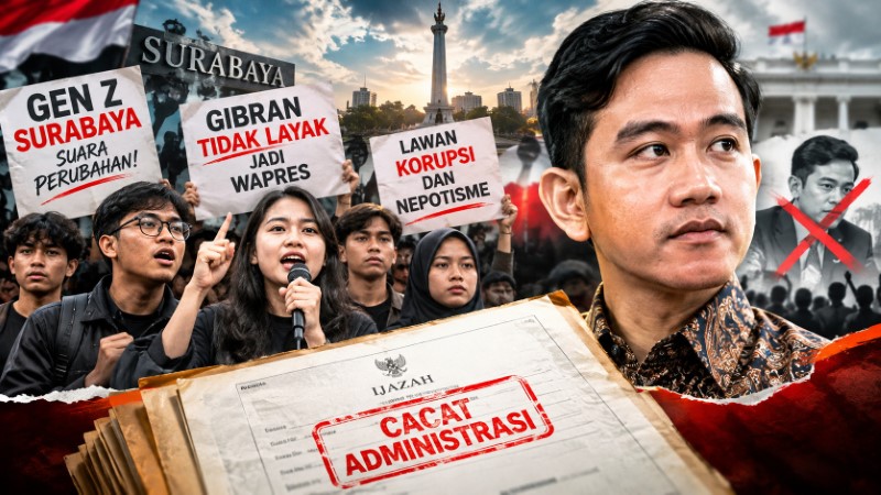 Gen Z Surabaya Ngamuk, Desak 'Diskualifikasi Gibran' Usai Terbukti Cacat Administrasi!
