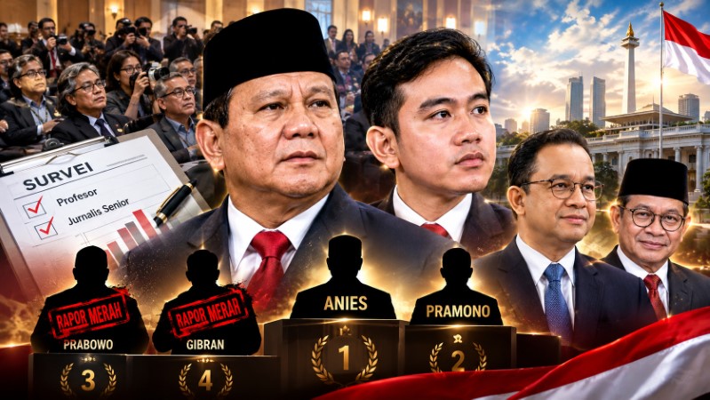 Hasil Survei 200 Akademisi dan Jurnalis Senior Kinerja Prabowo-Gibran Merah, Anies dan Pramono Puncaki Hasil!