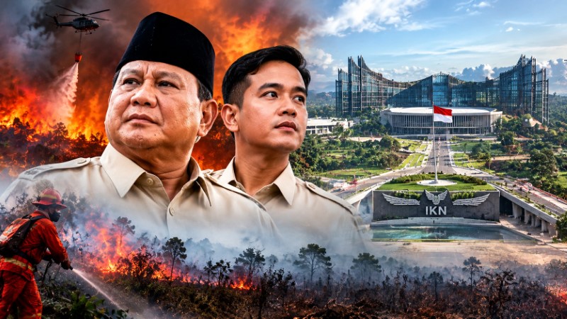 Karhutla Kaltim-Kalteng Makin Parah, Prabowo dan Gibran Didesak Segera Pindah Berkantor ke IKN!