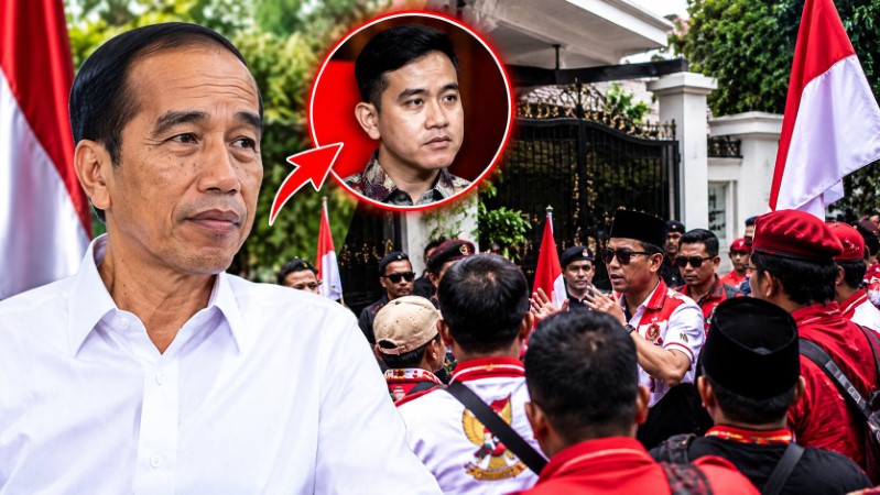 Kelompok Pejuang Merah Putih Datangi Kediaman Jokowi, Minta Mantan Presiden Desak 'Gibran Mundur'!