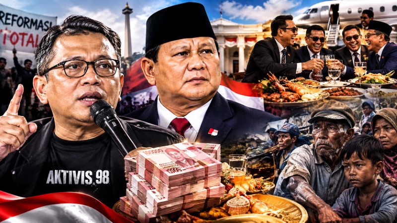 Kritik Pedas Aktivis 98 Rezim Prabowo Lebih Mengenyangkan Perut Gerombolannya daripada Rakyat!