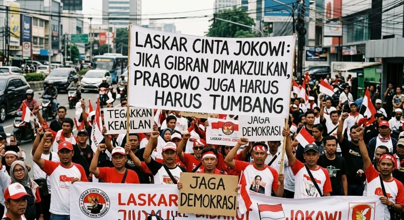 Laskar Cinta Jokowi Beri Ultimatum: Jika Gibran Dimakzulkan, Prabowo Juga Harus Tumbang!