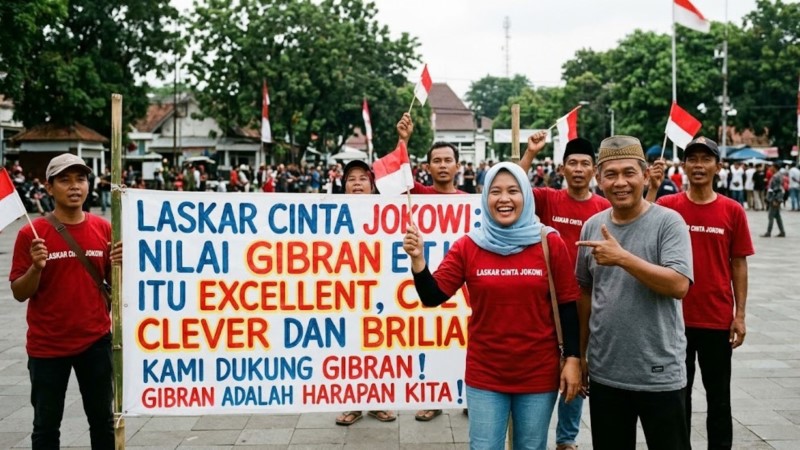 Laskar Cinta Jokowi Puji Wapres Nilai Gibran E Itu Excellent, C Clever dan B Briliant!