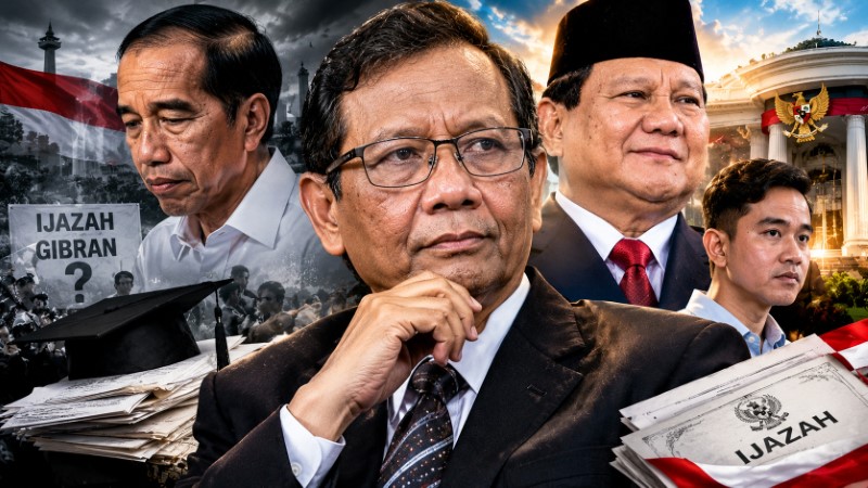 Mahfud MD Jokowi Dibiarkan Berjuang Sendiri, Prabowo Menikmati Polemik Ijazah Gibran!