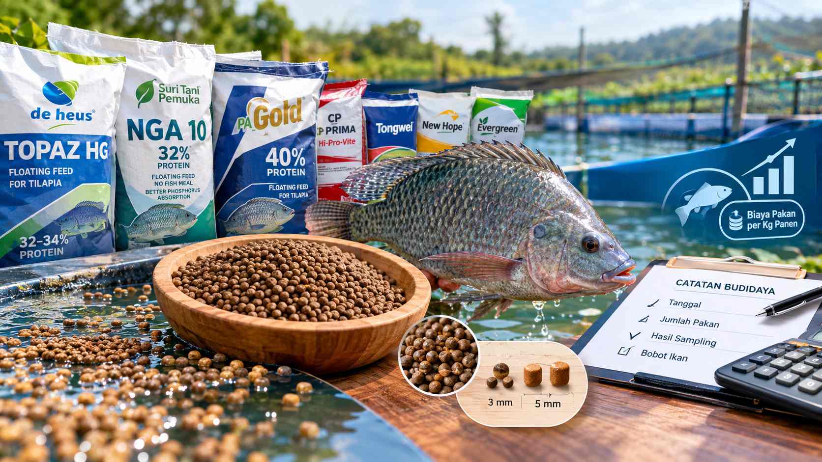 Merek Pakan Ikan Tinggi Protein di Pasaran, Berapa yang Sebenarnya Dibutuhkan Nila