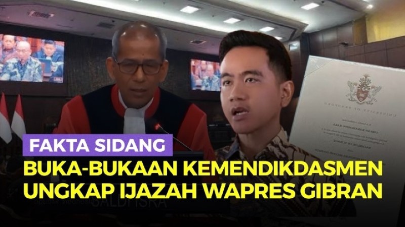 Misteri Dokumen Gibran Makin Kusut! Kemendikdasmen Sebut Cuma Serahkan Sertifikat Absensi, Hakim Langsung Skakmat Mana Ijazahnya
