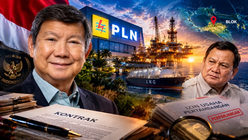PLN Beli Gas dari Blok Dikuasai Perusahaan Hashim hingga 2037, Bisnis Adik Prabowo Jadi Sorotan!