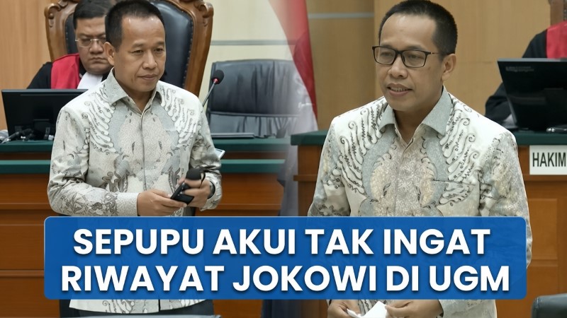 Pengakuan Sepupu Soal Kuliah Jokowi di UGM Mengaku Tak Tahu Pasti, Cuma Dengar Dari Obrolan Keluarga