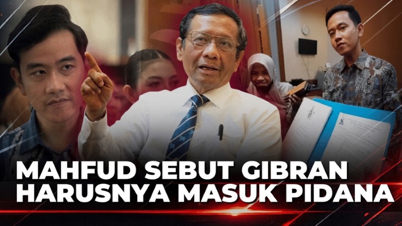 Pernyataan Menohok Mahfud MD Peradaban Bernegara Dirusak Hanya Demi Meng-Gibran-kan Aturan!